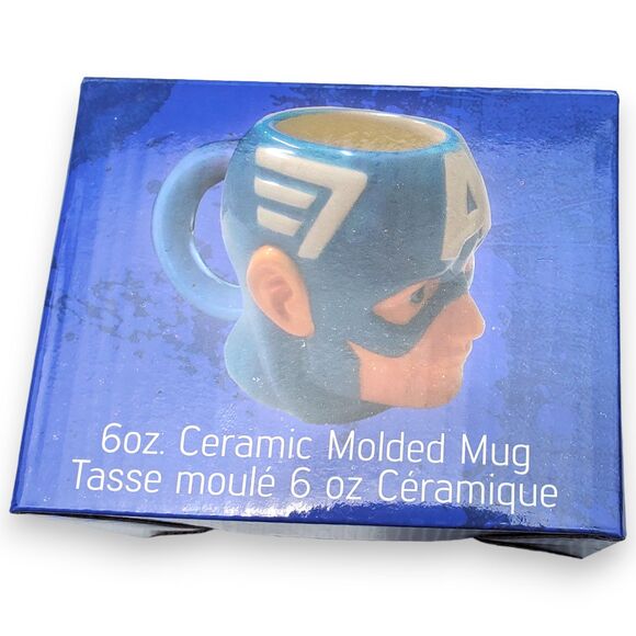 Marvel Captain America Molded Ceramic Mug 6oz Disney 2016 Surreal Ent NIB Small - Picture 7 of 8